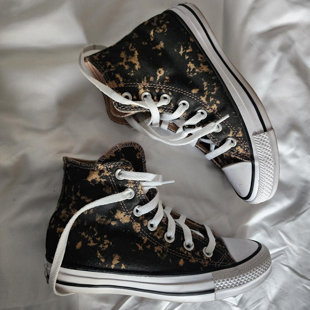 Converse | Black and Brown High Tops